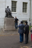 315-0615 Posing with Statue of John Harvard.jpg